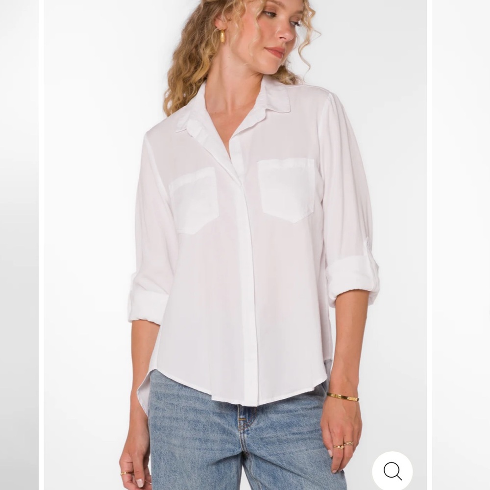 Women's White Button-Up Shirt